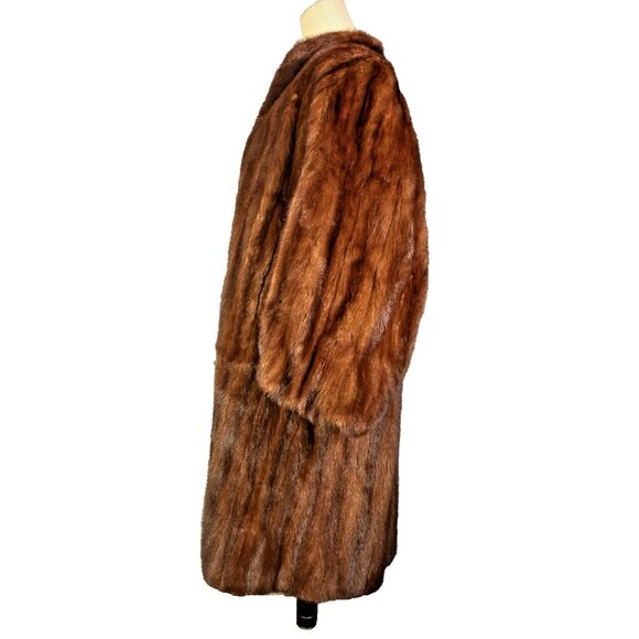 VINTAGE GLAM  PUFF SLEEVE MINK FUR FULL LENGTH POCKETS - Picture 3 of 12